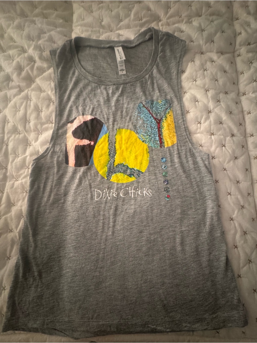 Dixie Chicks Gray Graphic Tank Top